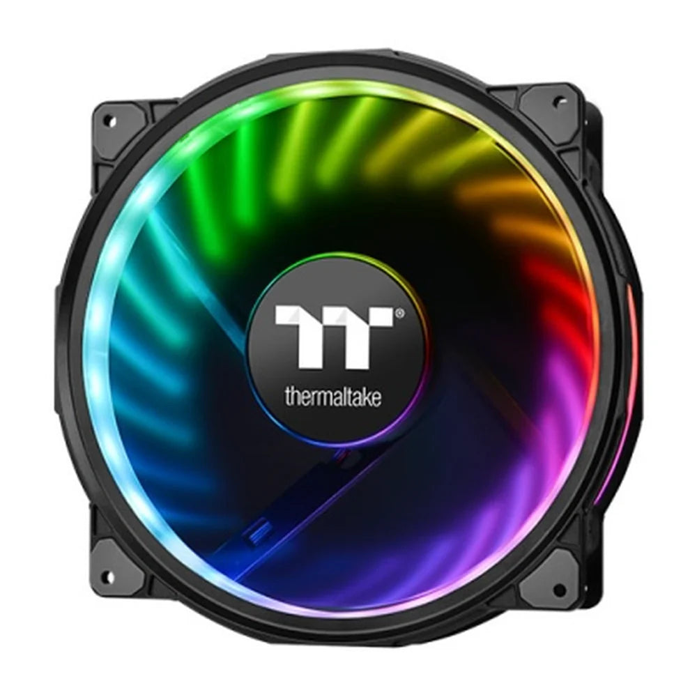 Thermaltake Riing Plus 20 RGB TT Premium Edition 200mm Case Fan, Hydraulic Bearing, 500-1000 RPM, ARGB Controller Included, Black, 1 Year Warranty | CL-F069-PL20SW-A