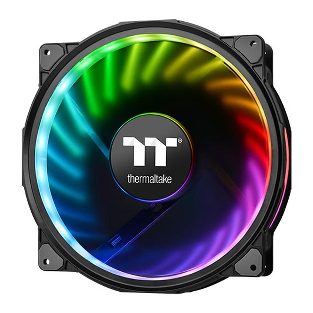 Thermaltake Riing Plus 20 RGB TT Premium Edition 200mm Case Fan, Hydraulic Bearing, 500-1000 RPM, ARGB Lighting, Black, 1 Year Warranty | CL-F070-PL20SW-A