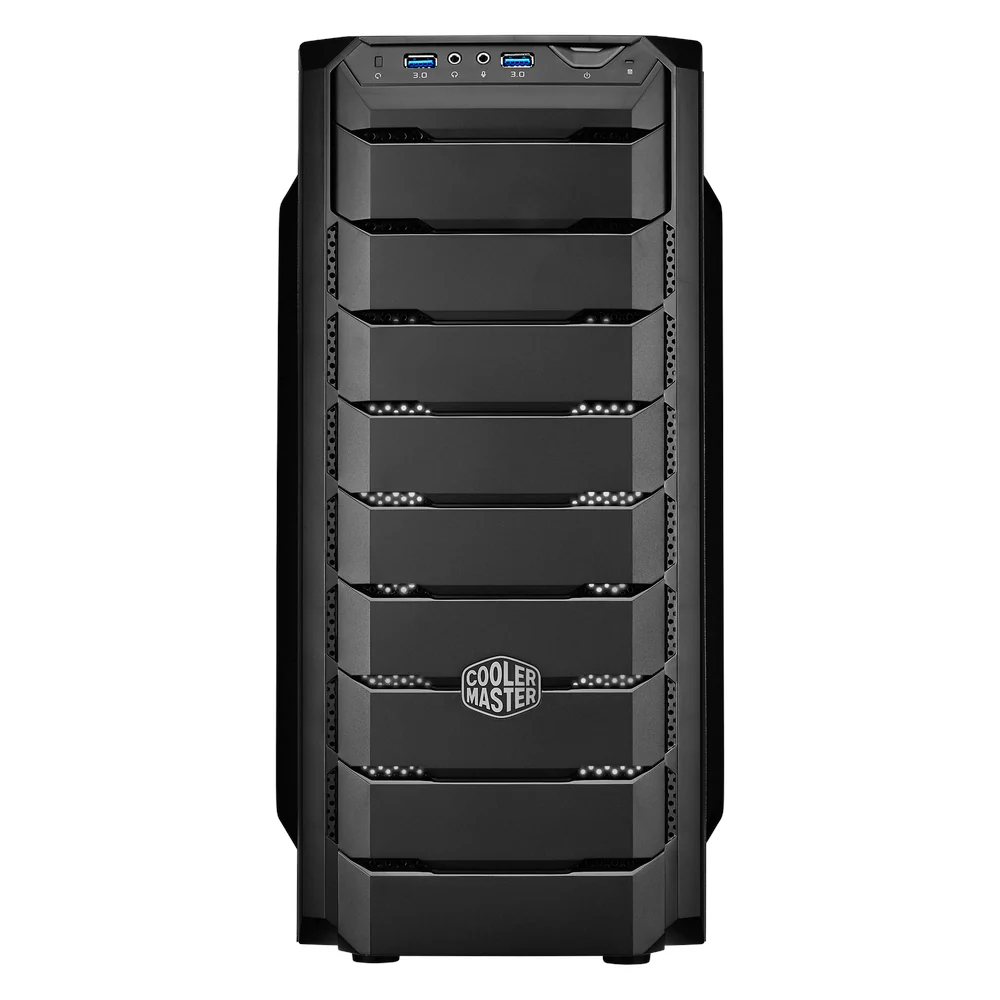 Cooler Master CMP500 Elite V3 Mid Tower PC Casing, Side Window, 1 x Pre-installed 120mm Rear Fan, USB 3.0 & USB 2.0, Black, 1 Year Warranty | CMP-500-1NWRA60