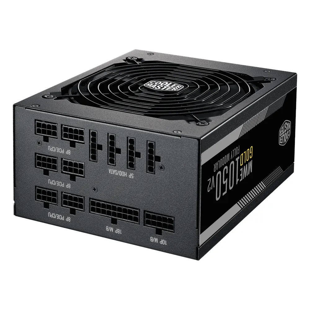 Cooler Master MWE Gold V2 Power Supply, 1050W, Fully Modular, ATX Form Factor, RTX Ready, 140mm Silent Fan, 1 Year Warranty | MPE-A501-AFCAG-3EUK