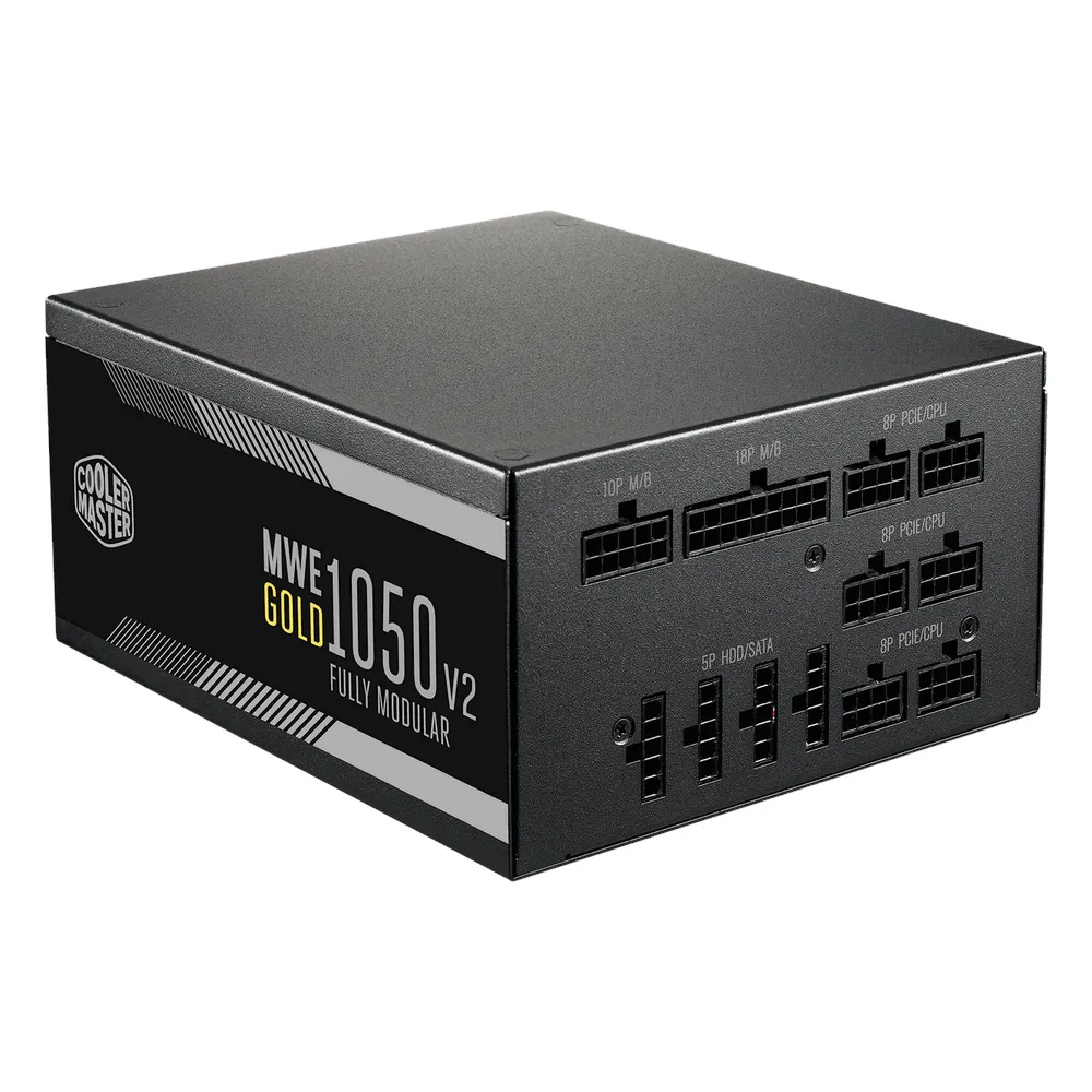 Cooler Master MWE Gold V2 Power Supply, 1050W, Fully Modular, ATX Form Factor, RTX Ready, 140mm Silent Fan, 1 Year Warranty | MPE-A501-AFCAG-3EUK