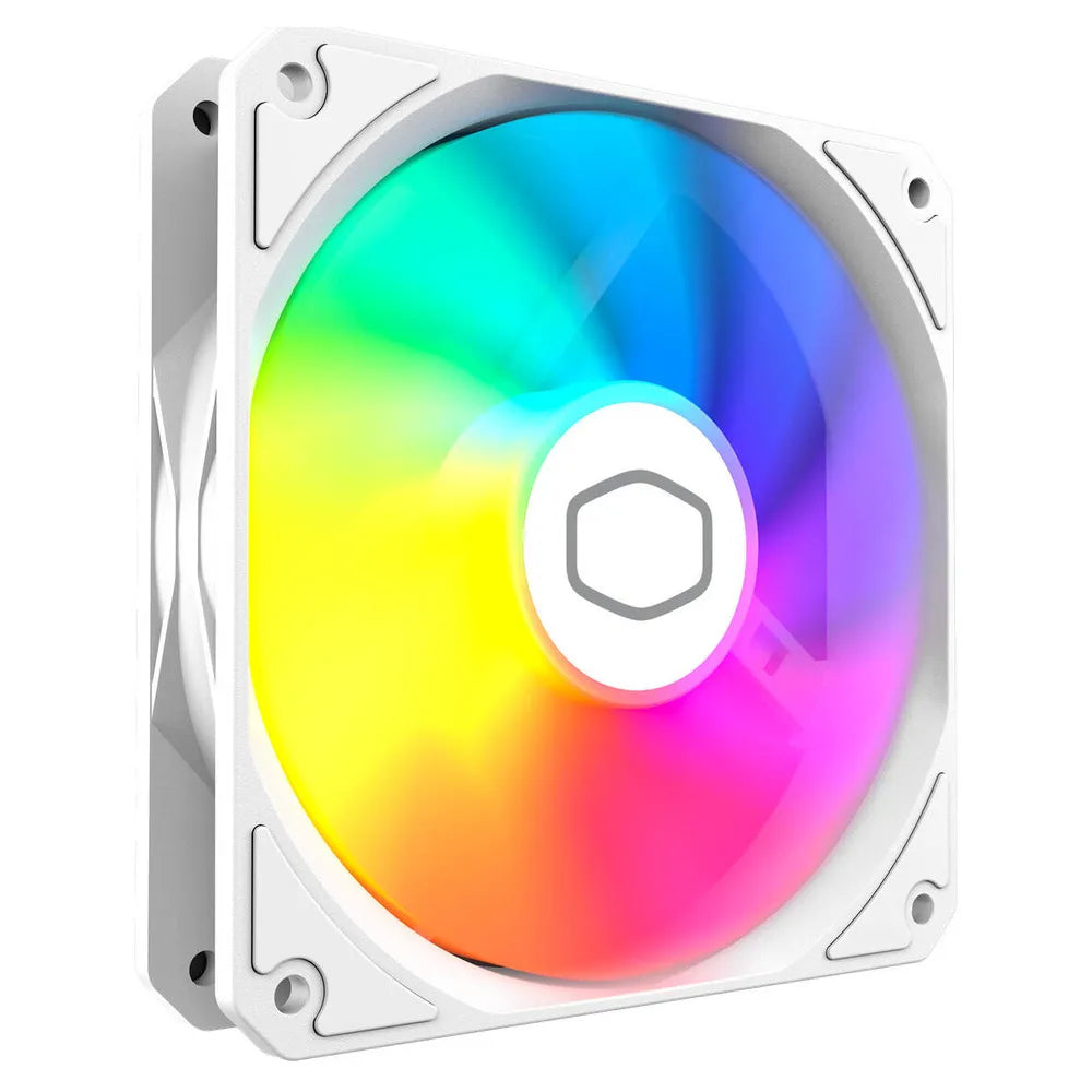 Cooler Master MasterFan MF 120 Lite Series Case Fan, Pack Of 3, Sleeve Bearing, 120mm Fan Size, 1750 rpm Fan Speed, White, 1 Year Warranty | MFW-B2DW-173PA-R1