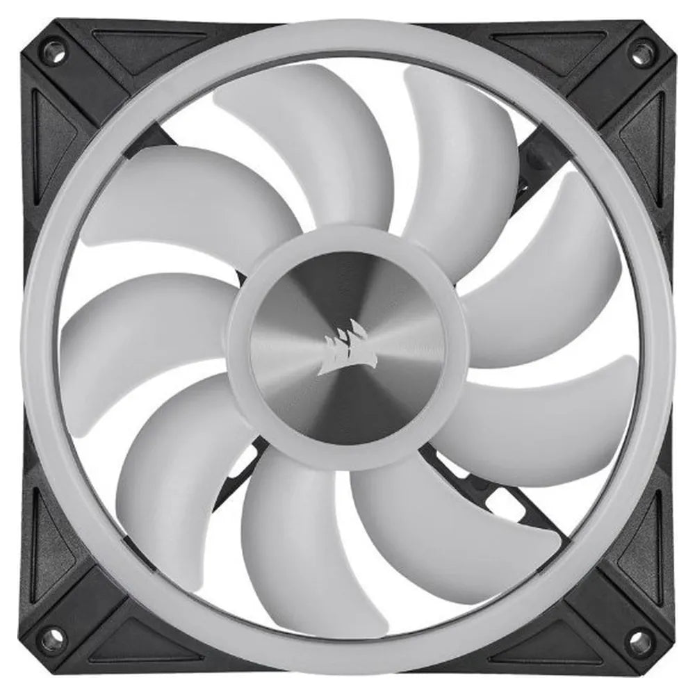 مروحة صندوق Corsair iCUE QL140 RGB، عبوة من قطعتين، محمل هيدروليكي، حجم المروحة 140 مم، سرعة المروحة 1250 دورة في الدقيقة، أسود، ضمان لمدة سنة واحدة | CO-9050100-WW