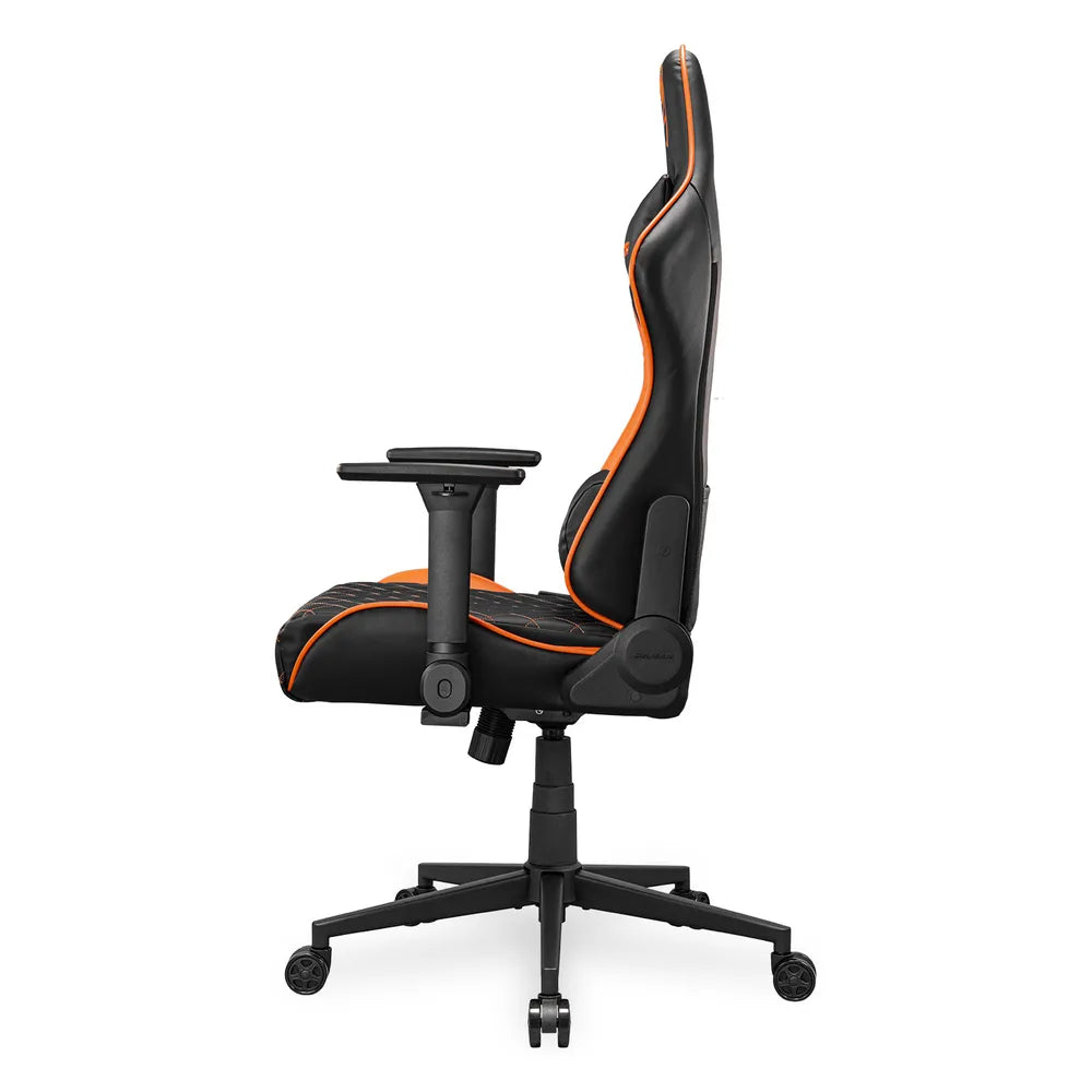 Cougar Armor One V2 Gaming Chair, Premium PVC Leather, 4D Folding Armrests, Classic High-Back Design, Extra Storage Pocket, 155º Reclining, Piston Lift Height Adjustment, 120 kg Weight Limit, Black & Orange, 1 Year Warranty | 3MAO2ORB-0001