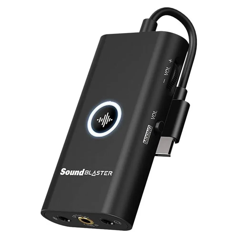 Creative Sound Blaster G3 Portable Gaming USB-C Sound Card, DAC Amp for PS4, PS5, Nintendo Switch, PC, Independent Mic & Volume Controls, Footsteps Enhancer, 1 Year Warranty | CL-SB-G3