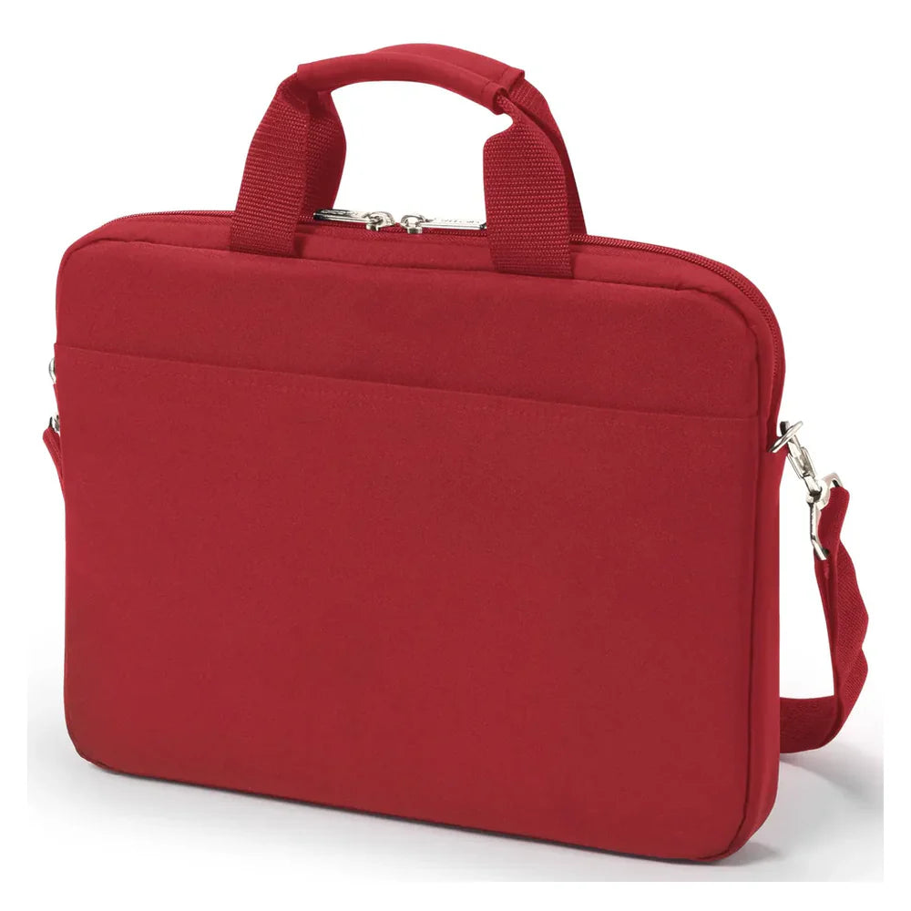 Dicota Slim Case Base Laptop Topload Bag, Fits up to 14.1" Laptops, Padded Main Compartment, Front Pocket, Red, 1 Year Warranty | D31306