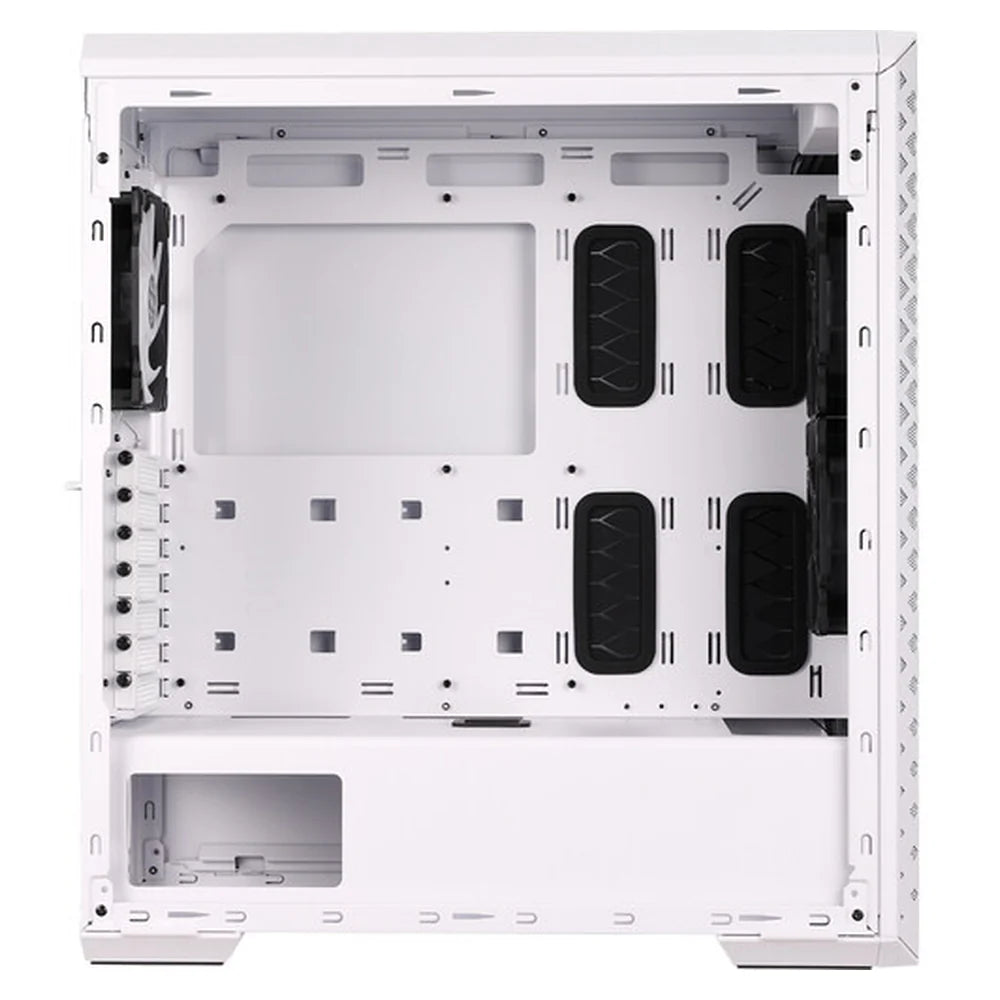 XPG Defender Pro Mid-Tower E-ATX PC Case, Tempered Glass Side Panel With Mesh Panel Design, 3 x XPG VENTO AR GB 120mm Fans, 400mm GPU Support, USB 3.0, White, 1 Year Warranty | DEFENDERPRO-WHCWW
