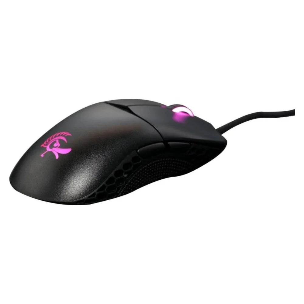 Ducky Feather Wired R GB Gaming Mouse, PixArt PMW3389DM Optical Sensor, 1000 Hz Polling Rate, Huano Micro Switches, 7 x Programmable Buttons, Symmetrical Design, Black, 1 Year Warranty | DMFE20O-OAAPA7