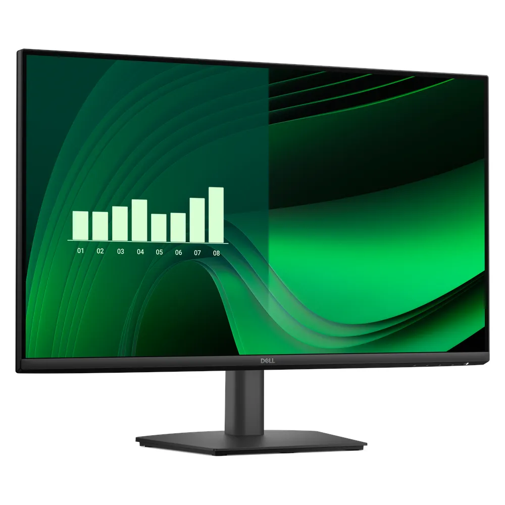 شاشة Dell E2725HM، مقاس 27 بوصة، دقة FHD (1920 × 1080)، 100 هرتز، مقاومة للتوهج، زمن استجابة 5 مللي ثانية (GTG)، HDMI، منفذ عرض، VGA، حامل قابل للإمالة، أسود، ضمان 3 سنوات | E2725HM