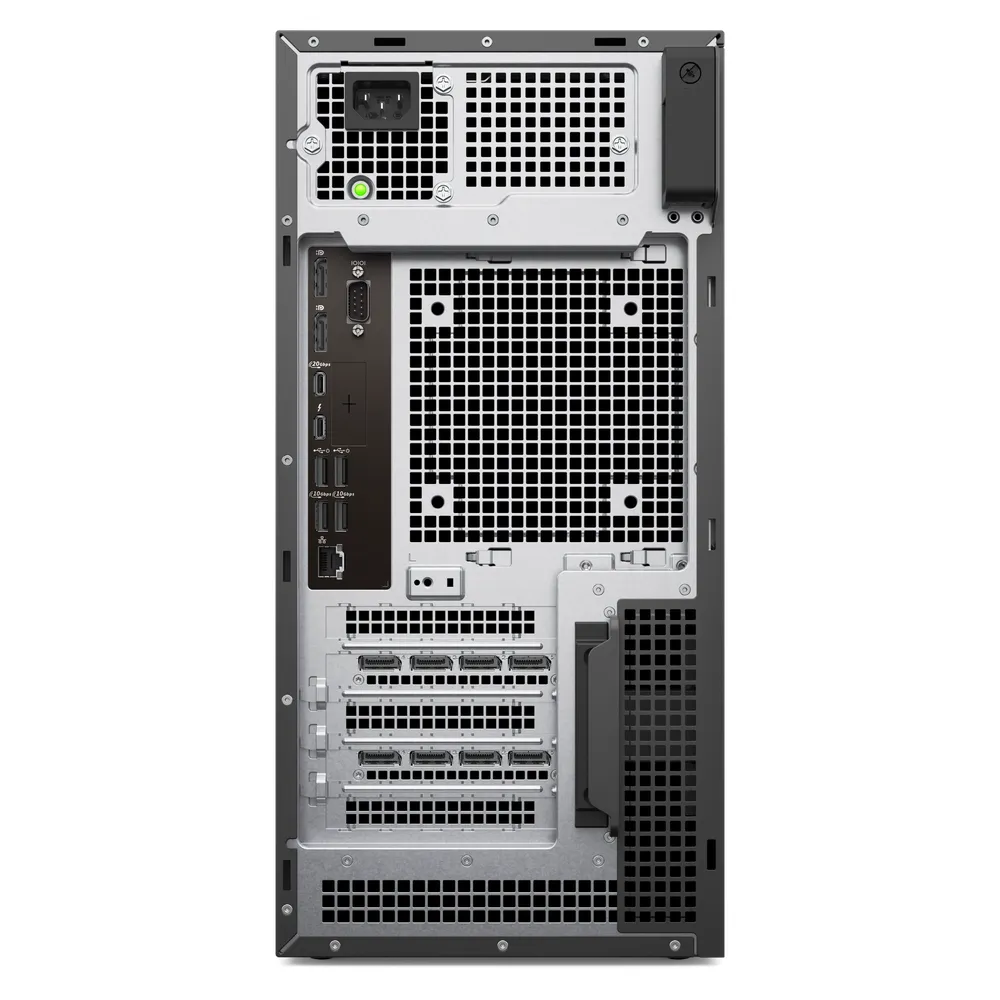 محطة عمل Dell Pro Max Tower T2 FCT2250، معالج Intel Core Ultra 9 285K، ذاكرة وصول عشوائي 16 جيجابايت DDR5، قرص صلب 1 تيرابايت SSD، نظام تشغيل DOS، مزود طاقة بلاتيني 1500 واط، ضمان 3 سنوات | D-Pro-Max-T2-U9-D