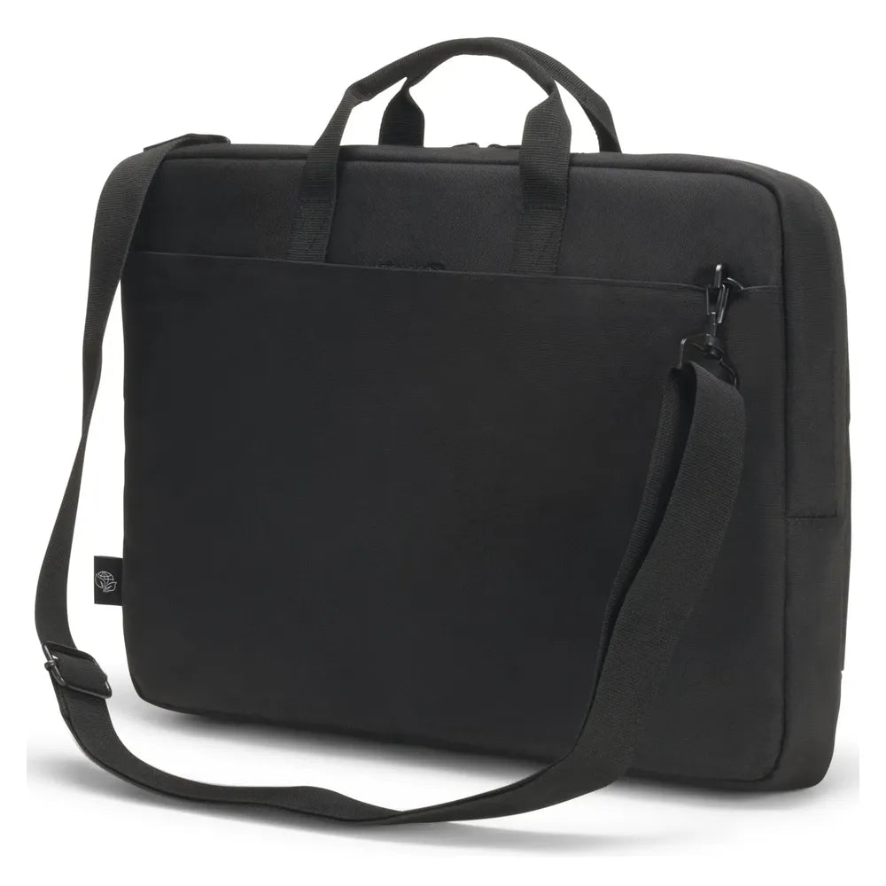 Dicota Slim Eco Motion, Fits up to 13.3" Laptops, Polyester, Water-Repellent Material, Padded Notebook Compartment, Front Accessory Storage, Rear Document Compartment, Padded Handle, Removable Adjustable Shoulder Strap, Black, 1 Year Warranty | D31868