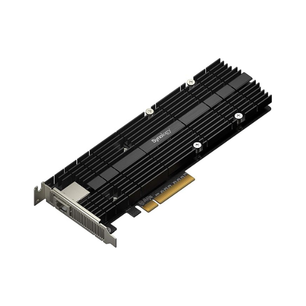بطاقة محول Synology E10M20-T1 Combo، اتصال شبكة 10 جيجابت إيثرنت، دعم التخزين المؤقت NVMe SSD، واجهة ناقل مضيف عالية، توافق واسع، ضمان لمدة سنة واحدة | E10M20-T1