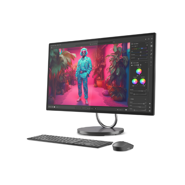 Lenovo Yoga AIO 32ILL10 Intel Core Ultra 7 258V Processor, 32 GB RAM, 1TB SSD, 6 GB NVIDIA RTX 4050, 31.5" UHD Display, Windows 11 Pro, English & Arabic Keyboard, Storm Grey, 1 Year Warranty | F0HX0004AX