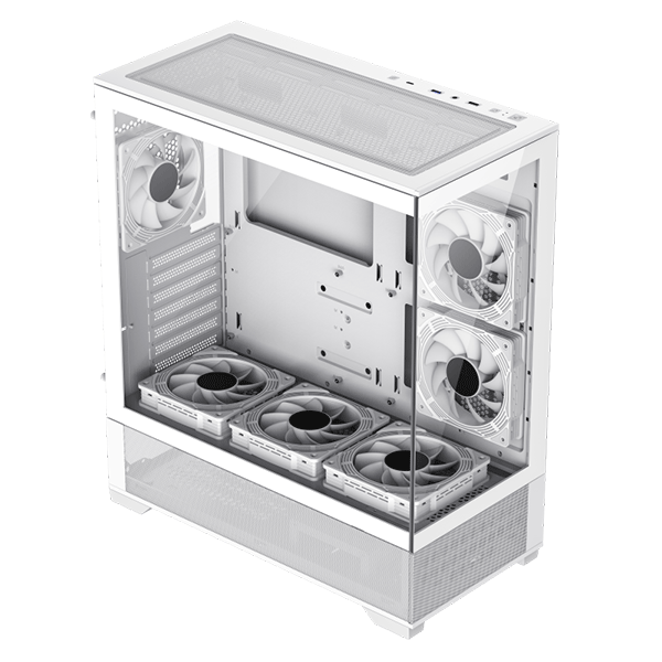 ATX CASE GAMEMAX VISTA AW WHITE WITH 6 FAN | GM-VISTA-AW-WT