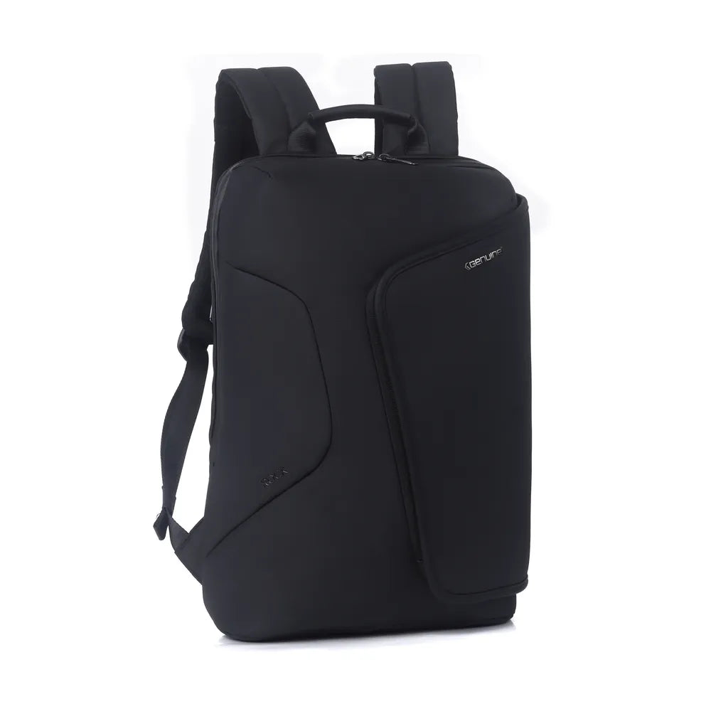 Genuine Rock Laptop Backpack, Fits up to 16” Laptops, High-Quality Polyester, Water-Resistant Fabric, Carry Strap, Black, 1 Year Warranty | GN-B230817BK
