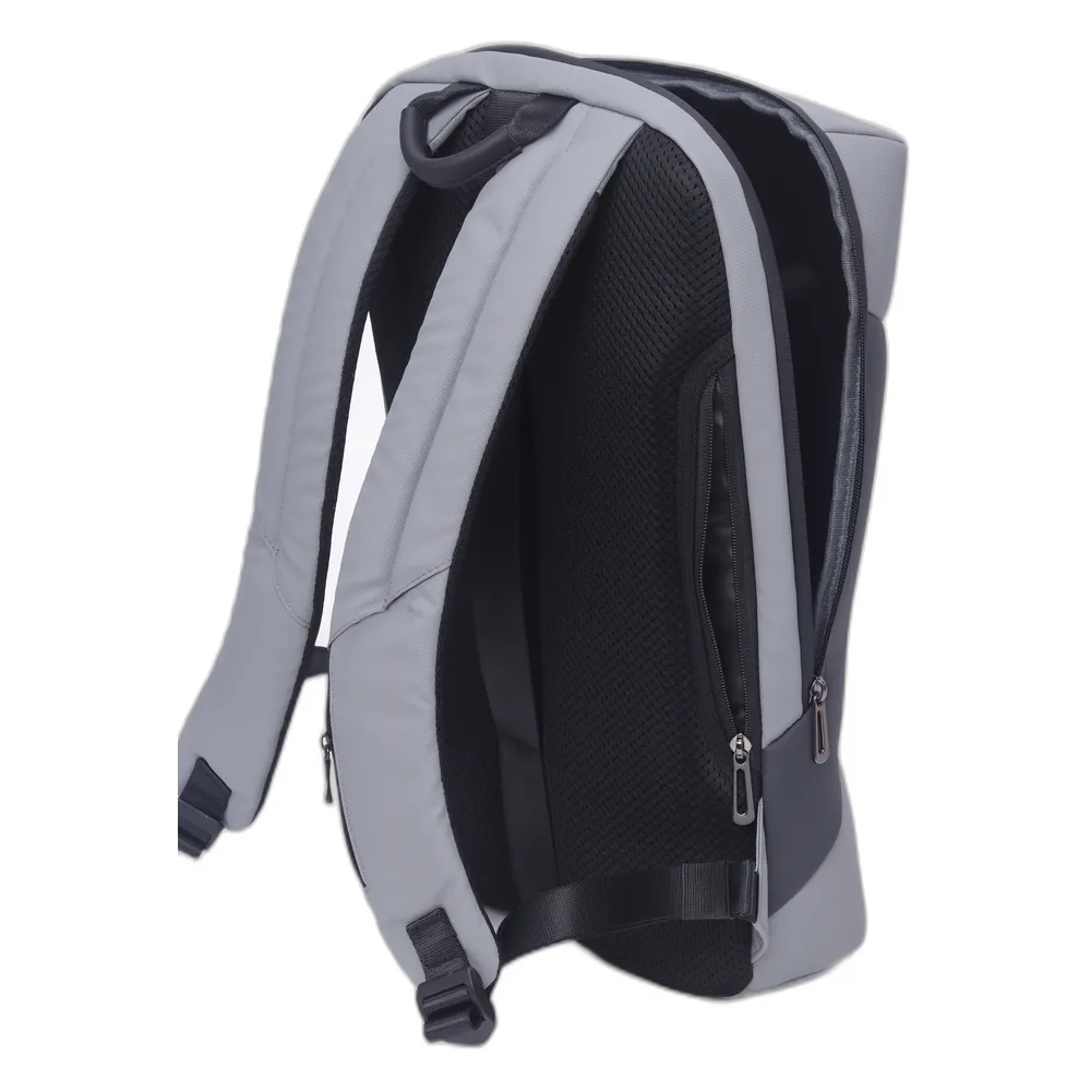 Genuine Rock Laptop Backpack, Fits up to 16” Laptops, High-Quality Polyester, Water-Resistant Fabric, Carry Strap, Grey, 1 Year Warranty | GN-B230817GR