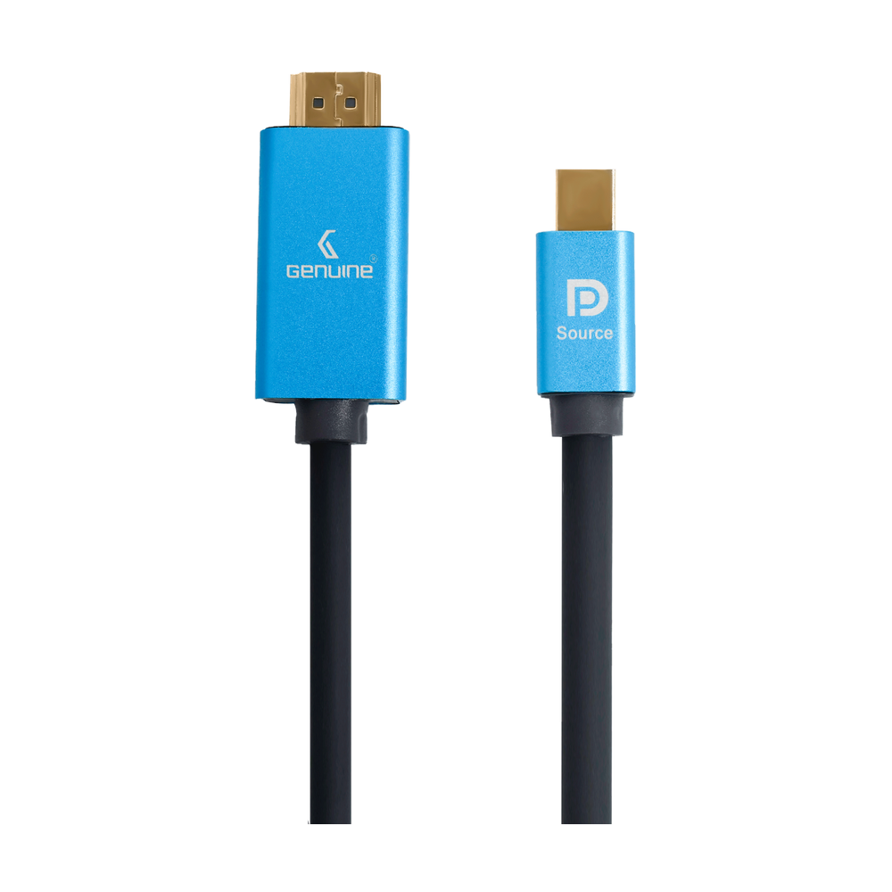 Genuine Mini DP To HDMI Cable, Version 1.1, Supports 1080p, Cable Length 1.8M, 1 Year Warranty | GN-MNDPHD1.8M