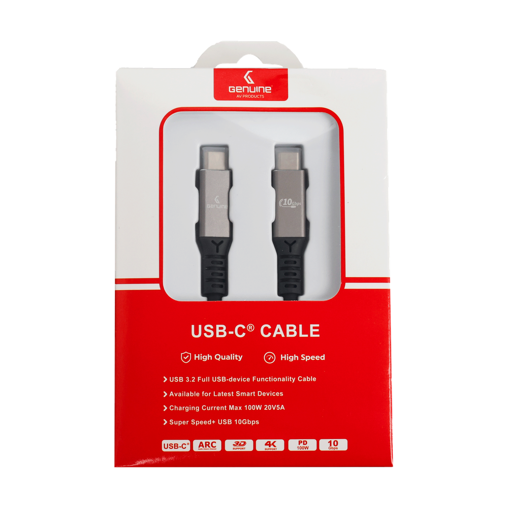 Genuine USB4 Type-C to C Cable, Cable Length 1.5M, 240W, 40Gps Data Transfer Speed, Aluminium Gray, 1 Year Warranty | GN-USB4-1.5M-AL