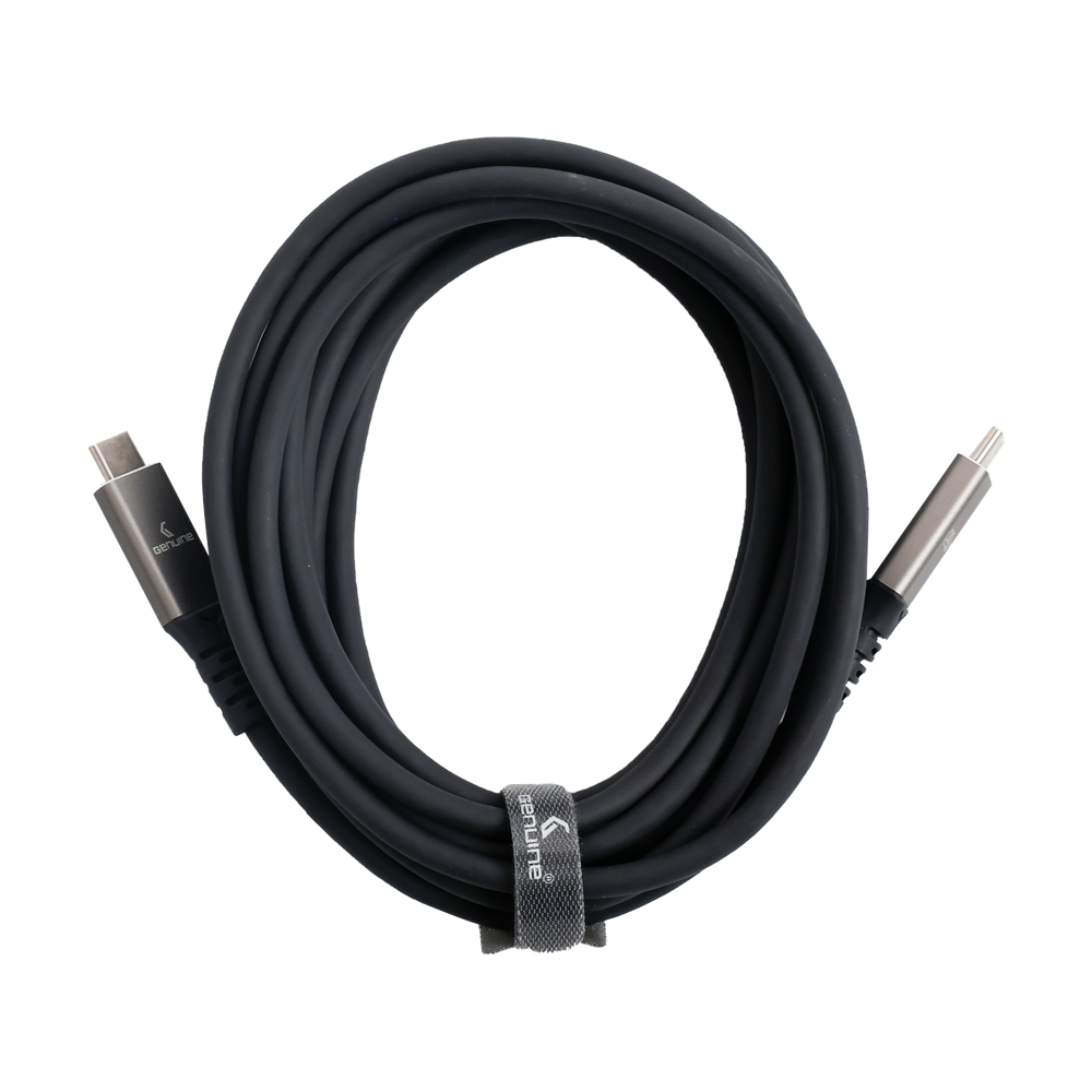 Genuine USB4 Type-C to C Cable, Cable Length 1.5M, 240W, 40Gps Data Transfer Speed, Aluminium Gray, 1 Year Warranty | GN-USB4-1.5M-AL