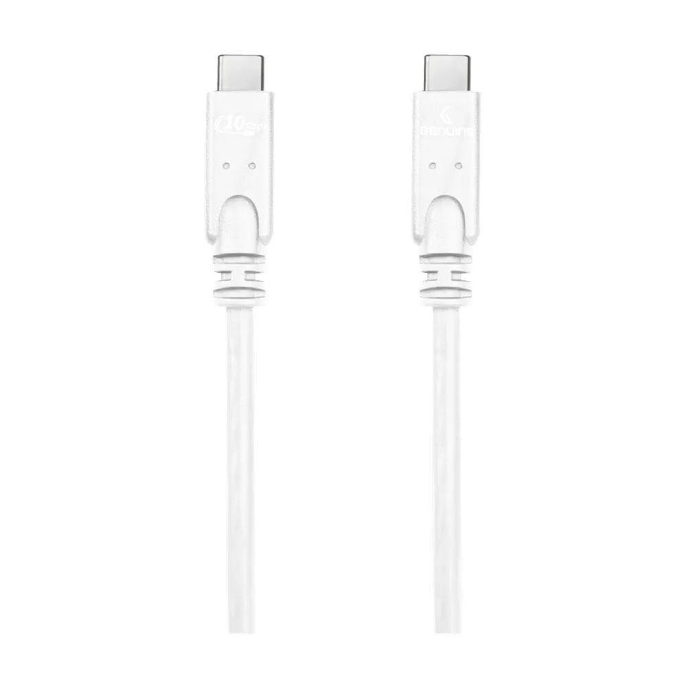 كابل USB 3.2 Gen2 أصلي، طول الكابل 1.5 متر، 100 واط، سرعة نقل البيانات 10 جيجابت في الثانية، أبيض، ضمان لمدة سنة | GN-USBC1.5M-WH