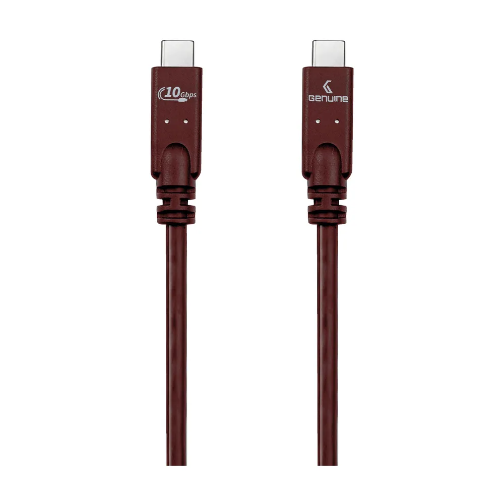كابل USB 3.2 Gen2 أصلي، طول الكابل 3 متر، 100 واط، سرعة نقل بيانات 10 جيجابت في الثانية، بني، ضمان سنة واحدة | GN-USBC3M-BR