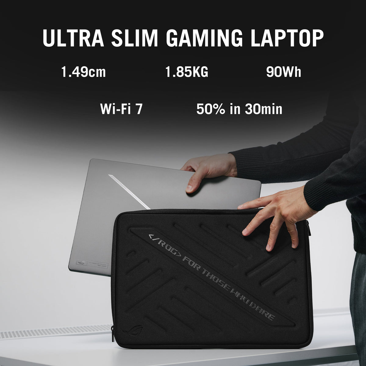 Asus ROG Zephyrus G16 GU605 Gaming Laptop Intel Core Ultra 9 285H Processor, 64 GB RAM, 2TB SSD, 12 GB NVIDIA RTX 5070Ti, 16" 2.5K OLED 240Hz Display, Windows 11 Home, English & Arabic Keyboard, 1 Year Warranty | GU605CR-QR216W