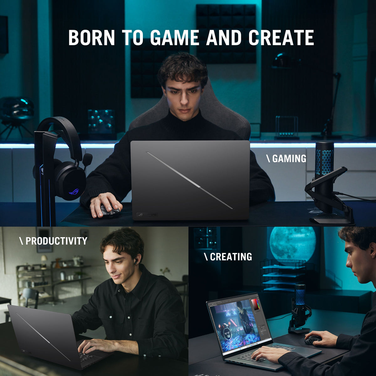 Asus ROG Zephyrus G16 Gaming Laptop, Intel Core Ultra 9 386H Processor, 64GB RAM, 1TB SSD, 12GB RTX 5070 Ti Graphics, 16" 2.5K WQXGA OLED 240Hz Display, Windows 11 Home, Backlit RGB English & Arabic Keyboard, 1 Year Warranty | GU606AR-TB108W