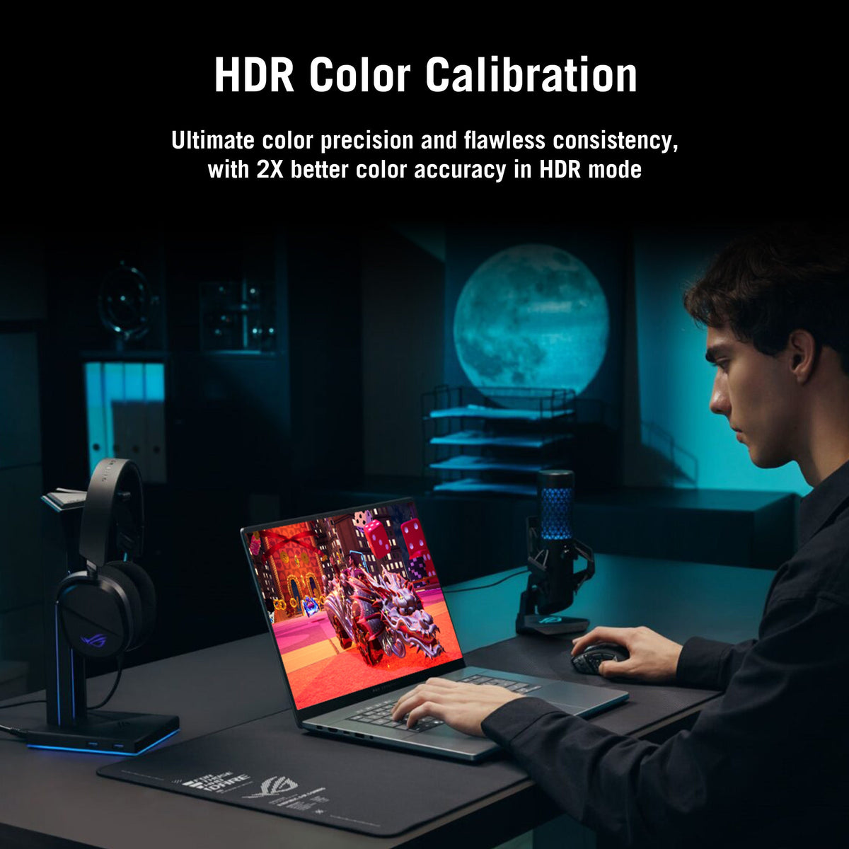 Asus ROG Zephyrus G16 Gaming Laptop, Intel Core Ultra 9 386H Processor, 64GB RAM, 1TB SSD, 12GB RTX 5070 Ti Graphics, 16" 2.5K WQXGA OLED 240Hz Display, Windows 11 Home, Backlit RGB English & Arabic Keyboard, 1 Year Warranty | GU606AR-TB108W