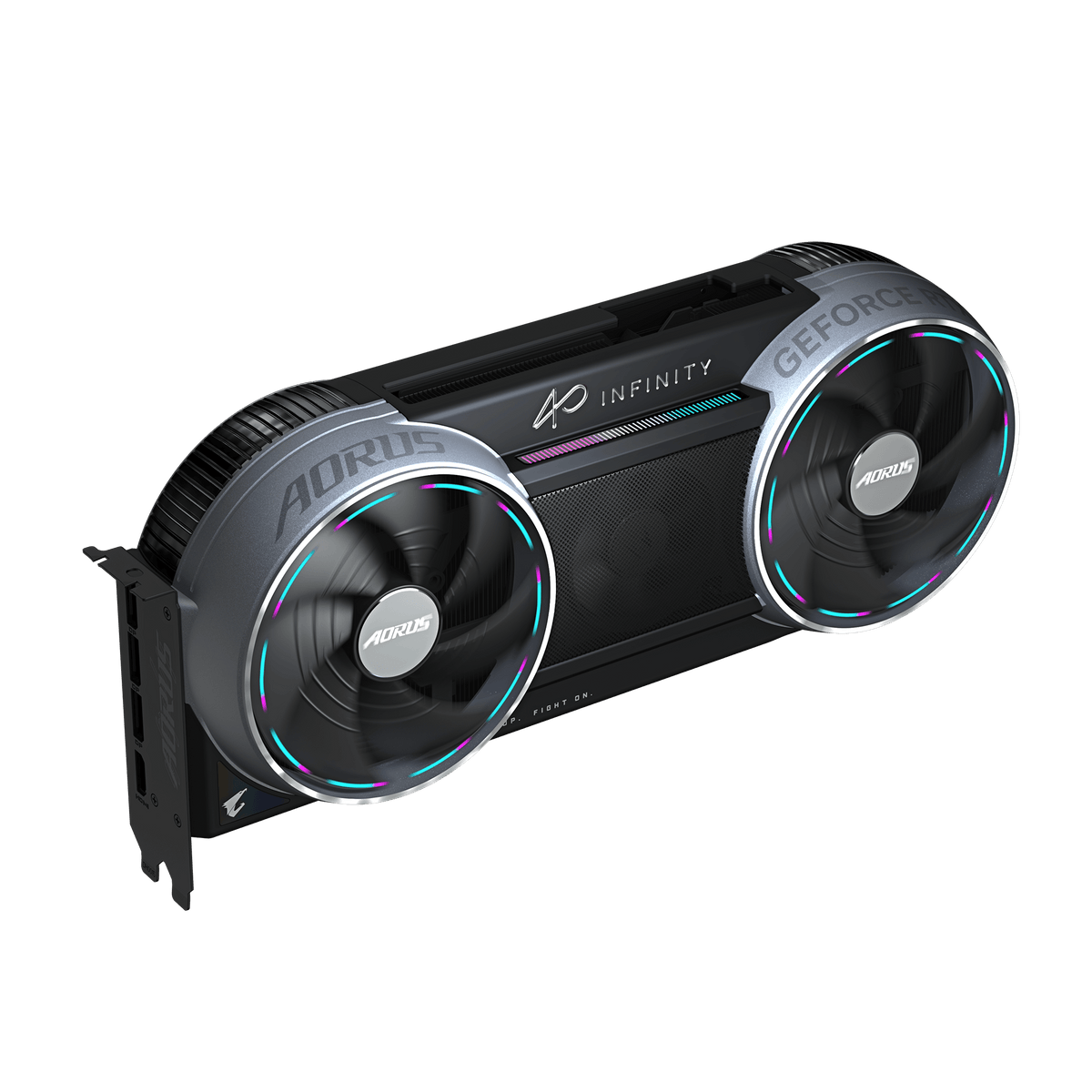 Gigabyte AORUS GeForce RTX 5090 INFINITY Graphics Card, GDDR7 32GB 512-bit Memory, HDMI 2.1b & DP 2.1b Outputs, PCI Express 5.0, Windforce HyperBoost Cooling System, 3352 AI TOPS, RGB Halo, Black, 1 Year Warranty | GV-N5090AORUS-IF-32GD