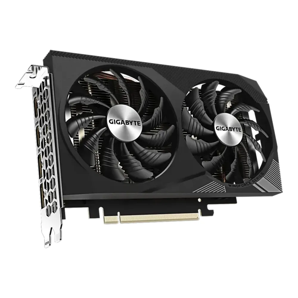 Gigabyte GeForce RTX 3050 WINDFORCE OC V2 Graphics Card, GDDR6 6GB 96-bit Memory, HDMI 2.1 & DP 1.4 Outputs, PCI Express 4.0, 1792 MHz Core Clock, 14000 MHz Memory Clock, Dual Fan Windforce Cooling System, 1 Year Warranty | GV-N3050WF2OCV2-8GD