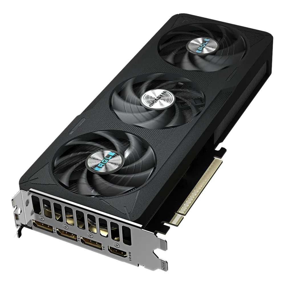 Gigabyte EAGLE MAX OC GeForce RTX 5060 Graphics Card, GDDR7 8GB 128-bit Memory, HDMI 2.1b & DP 2.1b Outputs, PCI Express 5.0, 2550 MHz Core Clock, 28 Gbps Memory Clock, TrIple Windforce Hawk Fans, 1 Year Warranty | GV-N5060EAGLEMAX-OC-8