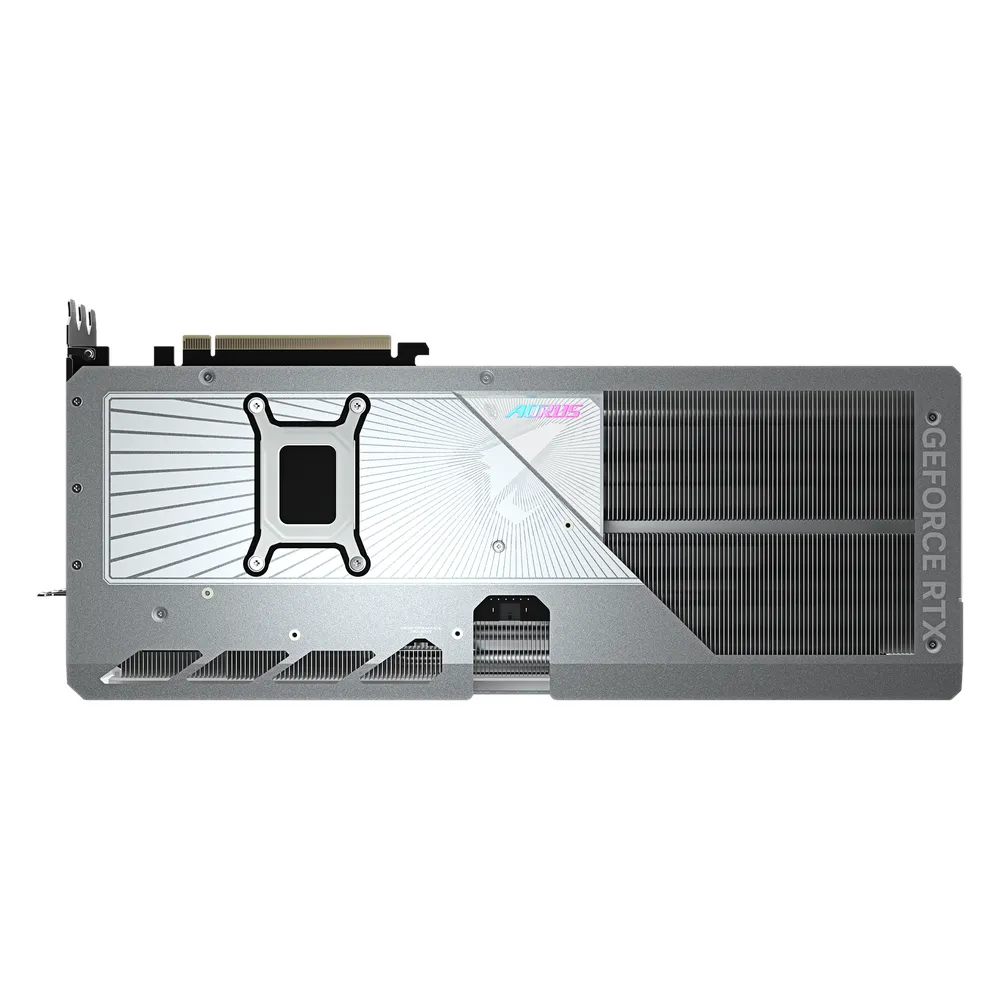Gigabyte AORUS GeForce RTX 5080 MASTER ICE Graphics Card, GDDR7 16GB 256-bit Memory, HDMI 2.1b & DP 2.1b Outputs, PCI Express 5.0, 2805 MHz Core Clock, 30 Gbps Memory Clock, Triple Windforce Hawk Fans, LCD Edge View, RGB Halo, Dual BIOS, White, 1 Year