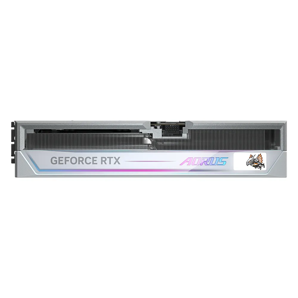 Gigabyte AORUS MASTER ICE GeForce RTX 5090 Graphics Card, GDDR7 32GB 512-bit Memory, HDMI 2.1b & DP 2.1b Outputs, PCI Express 5.0, 2655 MHz Core Clock, 28 Gbps Memory Clock, Triple Windforce Hawk Fans, LCD Edge View, RGB Halo, Dual BIOS, White, 1 Year