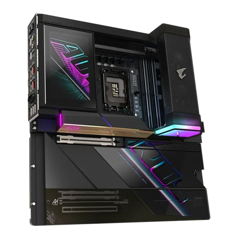 Gigabyte Z890 AORUS XTREME AI TOP Motherboard, LGA1851 Socket, E-ATX Form Factor, DDR5 Ram, PCIe 5.0, Wi-Fi 7, Bluetooth v5.4, Dual Thunderbolt 5, Dual Marvell 10Gb Ethernet, ESS ES9280AC DAC Audio, 1 Year Warranty | Z890-A-XTREAME-AI-TOP