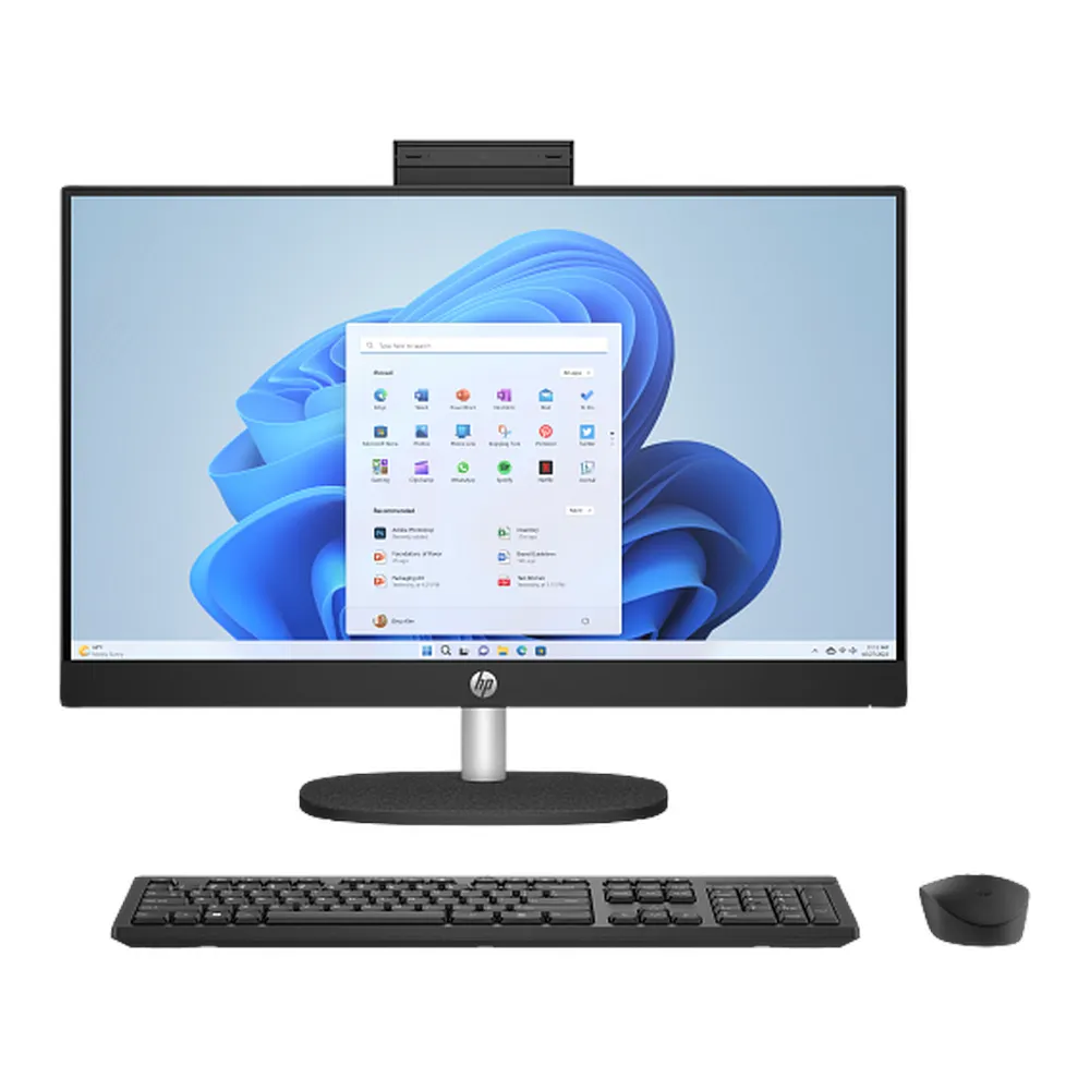 HP 24-CR0018NE All-in-One Desktop PC, Intel Core i5-1335U Processor, 8GB RAM, 512GB SSD, 24” FHD Display, Windows 11 Home, English & Arabic Keyboard, Mouse Included, 1 Year Warranty | 9C9G9EA