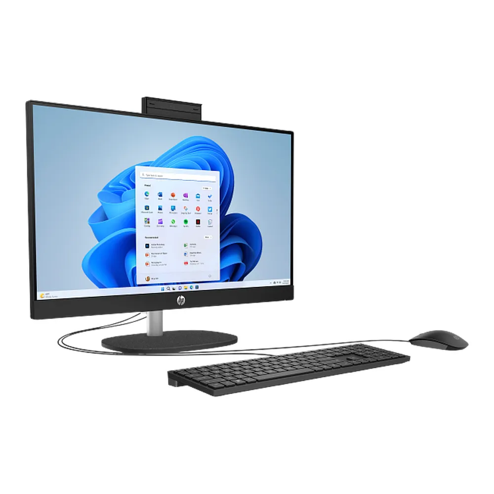 HP 24-CR0018NE All-in-One Desktop PC, Intel Core i5-1335U Processor, 8GB RAM, 512GB SSD, 24” FHD Display, Windows 11 Home, English & Arabic Keyboard, Mouse Included, 1 Year Warranty | 9C9G9EA