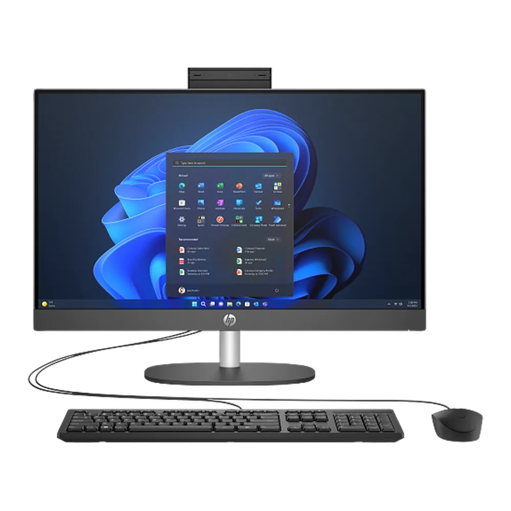 HP ProOne 240 G10 All-in-One Desktop PC, Intel Core i7-1355U Processor, 16GB RAM, 512GB SSD, 24” FHD Display, DOS, English & Arabic Keyboard, Mouse Included, 1 Year Warranty | 9M9H5AT