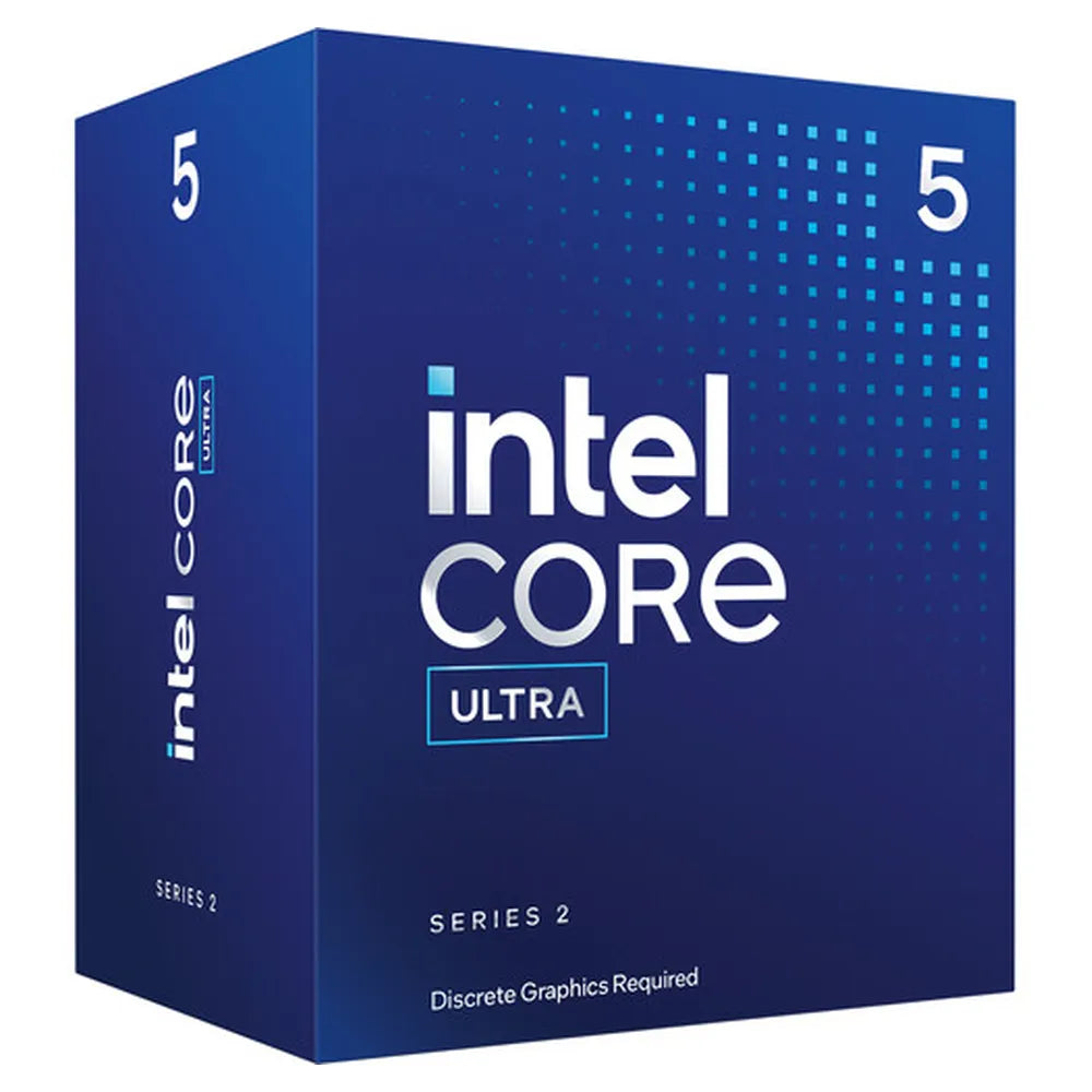 Intel Core Ultra 5-225 Processor, 10-Core (6P+4E), Base Core Frequency 3.3 GHz, Turbo Frequency 4.9 GHz, 20MB L1 Cache, DDR4/DDR5, LGA1851 Socket, BOX, 1 Year Warranty | BX80768225