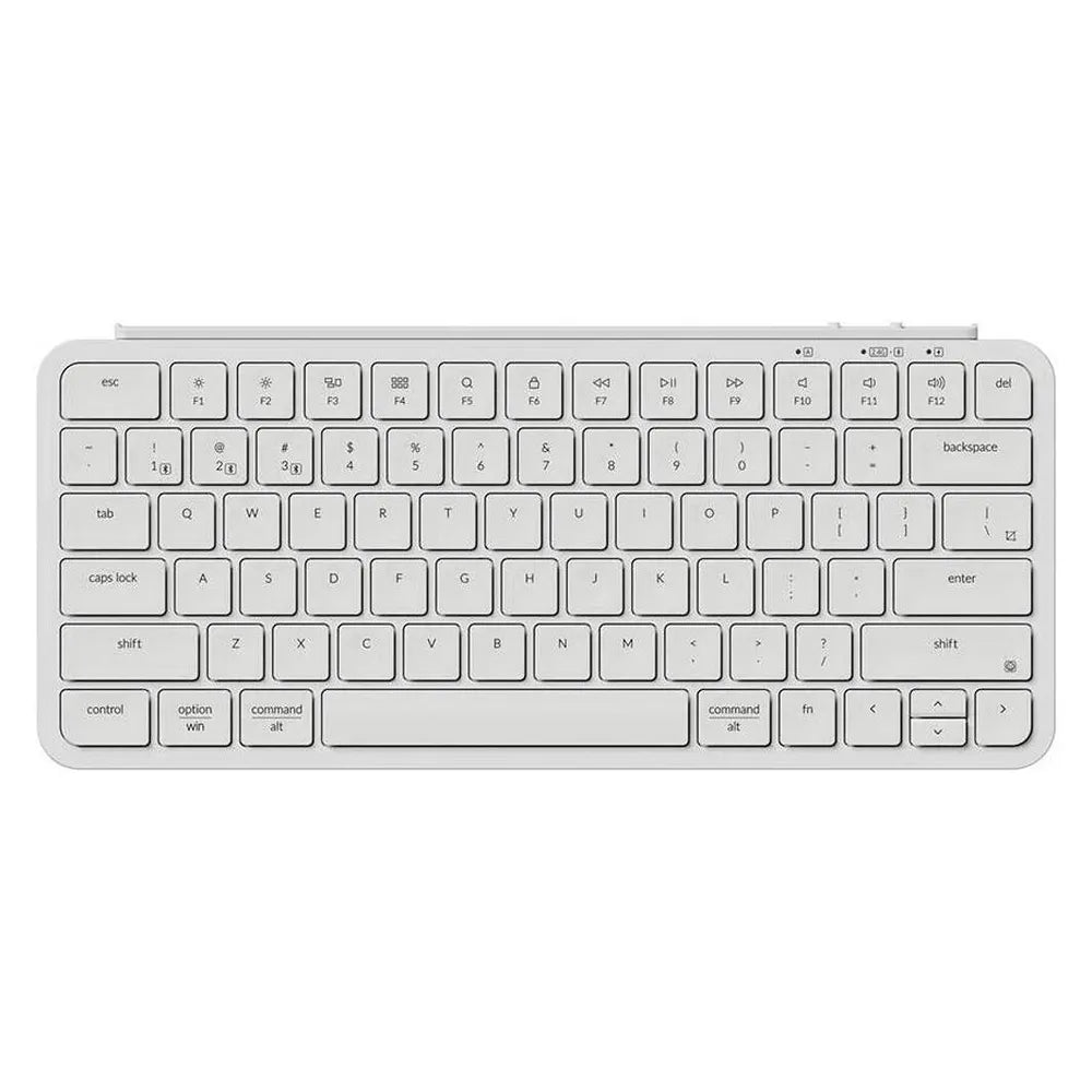 Keychron B1 Pro Ultra-Slim Wireless Keyboard, 2.4 GHz, Bluetooth 5.2 & USB Type-C Wired, 75% Layout, Arabic & English, Scissor-Switch Keys, 1000 Hz Polling Rate, Up to 8 Months Battery Life, White, 1 Year Warranty | B1P-K8-AR