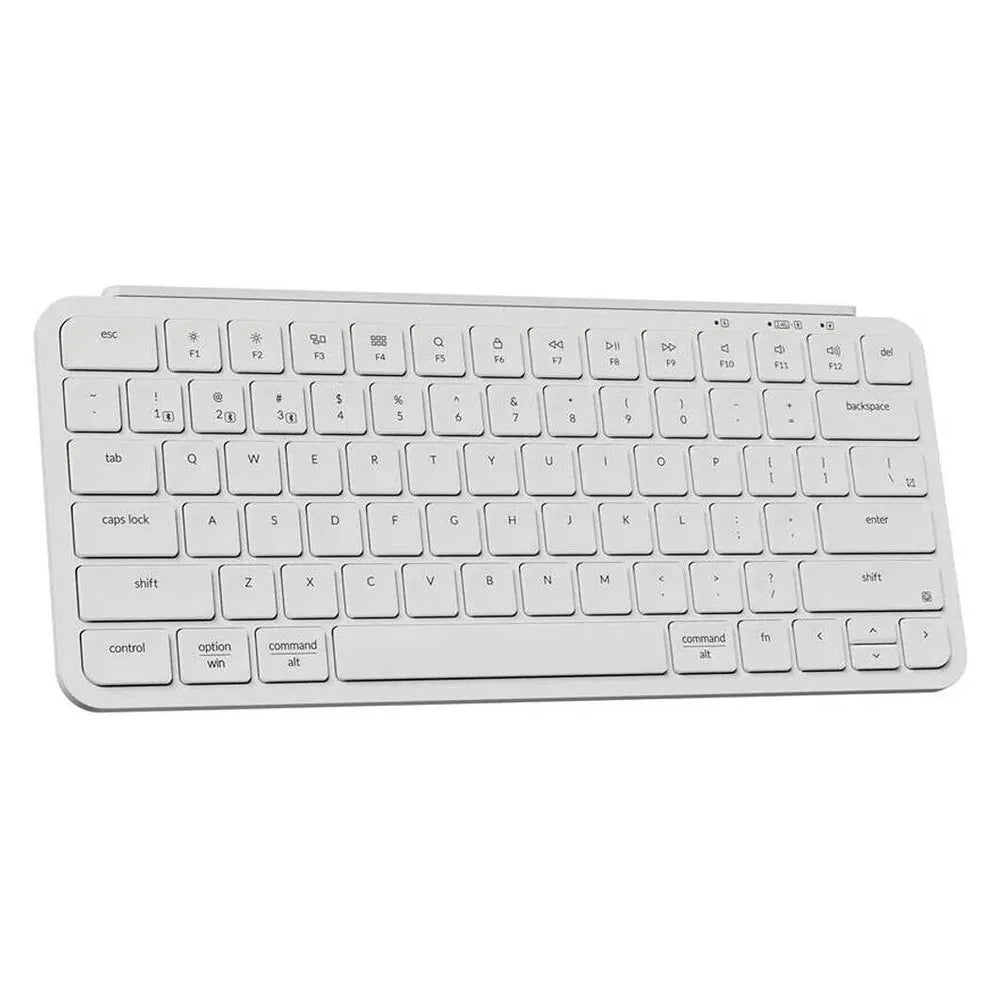 Keychron B1 Pro Ultra-Slim Wireless Keyboard, 2.4 GHz, Bluetooth 5.2 & USB Type-C Wired, 75% Layout, Arabic & English, Scissor-Switch Keys, 1000 Hz Polling Rate, Up to 8 Months Battery Life, White, 1 Year Warranty | B1P-K8-AR