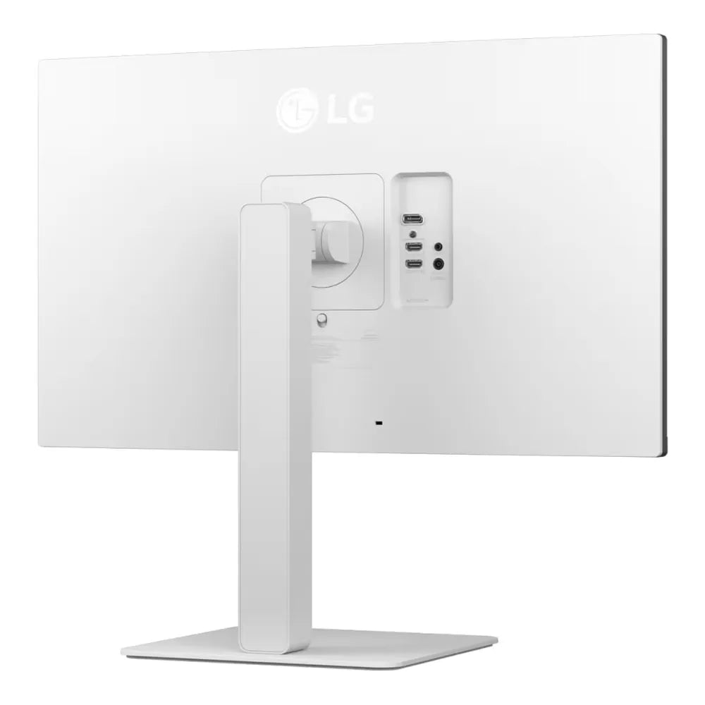 شاشة LG 27US550-W-AMA 4K UltraFine UHD، دقة 4K بحجم 27 بوصة (3840 × 2160)، 60 هرتز، مضادة للتوهج، زمن استجابة 5 مللي ثانية (GtG)، HDMI، DisplayPort، حامل قابل للتعديل بالإمالة/الارتفاع/المحور، متوافقة مع AMD FreeSync، أبيض، ضمان لمدة عام | 27US550-W-AMA