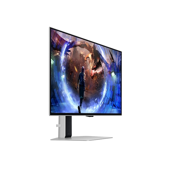 شاشة سامسونج LS27DG602SMXUE 27 بوصة أوديسي OLED G6 G60SD للألعاب بدقة QHD (2560 × 1440)، 360 هرتز، HDMI، DP، قابلة لتعديل الارتفاع/الإمالة/الدوران/المحور، فضي، ضمان لمدة 3 سنوات | LS27DG602SMXUE