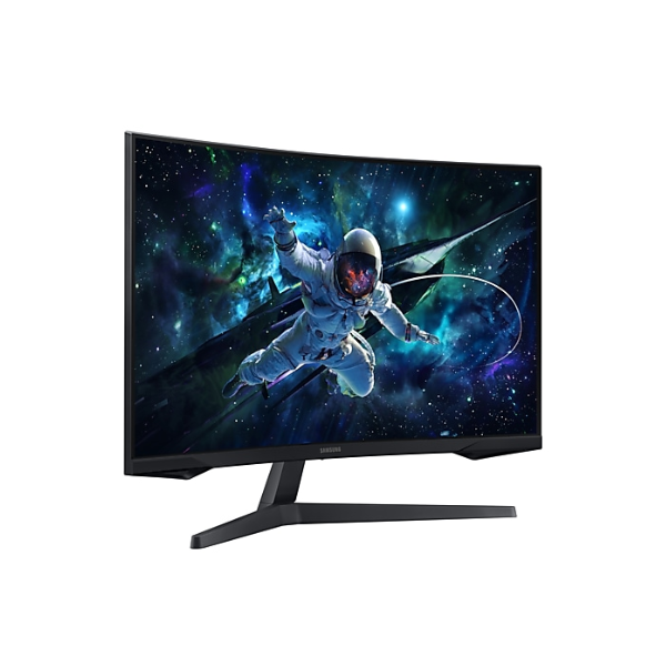 شاشة ألعاب منحنية سامسونج LS32CG552EMXUE 32 بوصة أوديسي G5 G55C QHD (2560 × 1440)، زمن استجابة 1 مللي ثانية، 165 هرتز، HDMI، منفذ عرض، إمالة، قابلة للتعديل، أسود، ضمان 3 سنوات | LS32CG552EMXUE