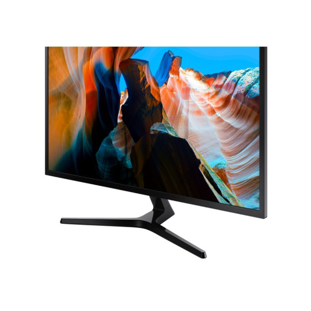 شاشة سامسونج LU32J590UQMXUE بحجم 32 بوصة UHD (3840 x 2160)، مضادة للتوهج، HDMI، منفذ عرض (DP)، قابلة للتعديل بالإمالة، ضمان سنة واحدة | LU32J590UQMXUE