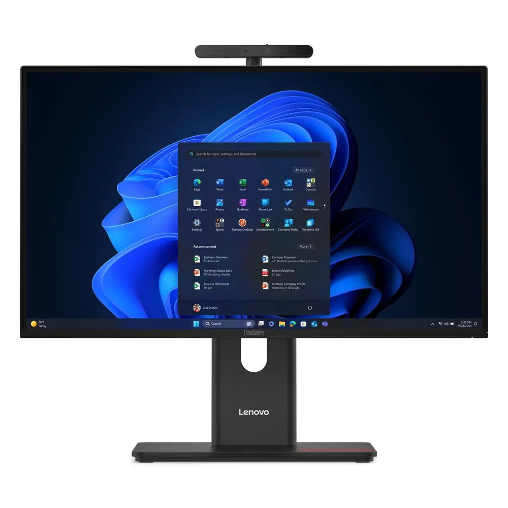 Lenovo ThinkCentre M90a Gen 6 All-in-One Desktop PC, Intel Core Ultra 9 285 Processor, 16GB RAM, 512GB SSD, 23.8” FHD 120Hz Display, Windows 11 Pro, Wireless English & Arabic Keyboard, Mouse Included, 3 Year Warranty | 13AV0006GR
