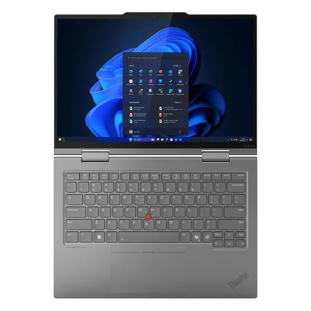 Lenovo ThinkPad X1 2-in-1 Gen 10 Aura Edition Laptop, Intel Core Ultra 7 258V Processor, 32GB RAM, 1TB SSD, 14" WUXGA Touch Display, Windows 11 Pro, English & Arabic Backlit Keyboard, 3 Year Warranty | 21NU000GGR