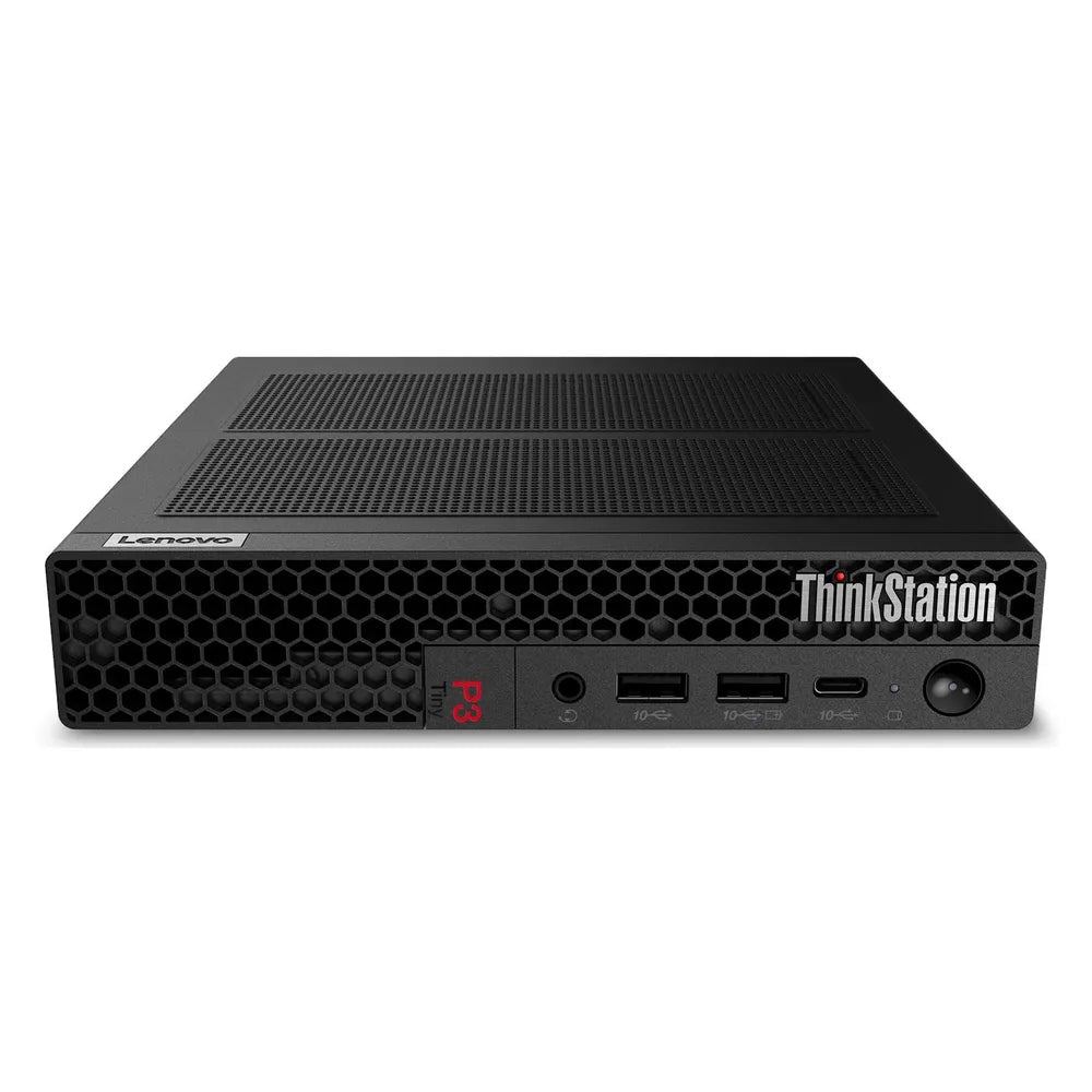 Lenovo ThinkStation P3 Tiny Workstation PC, Intel Core i7-14700T Processor, 16GB DDR5 RAM, 512GB SSD, NVIDIA T400 4GB Graphics, Windows 11 Pro, 230W Power Supply, 3 Year Warranty | 30H00057AX