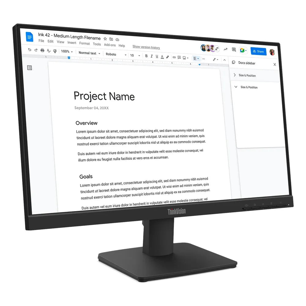 شاشة Lenovo ThinkVision S22e-40، 21.5 بوصة FHD (1920 x 1080) دقة، 100 هرتز، مضادة للتوهج، زمن استجابة 4 مللي ثانية (GtG)، HDMI، VGA، حامل قابل للإمالة، أسود، ضمان 3 سنوات | 64CBKAT6UK