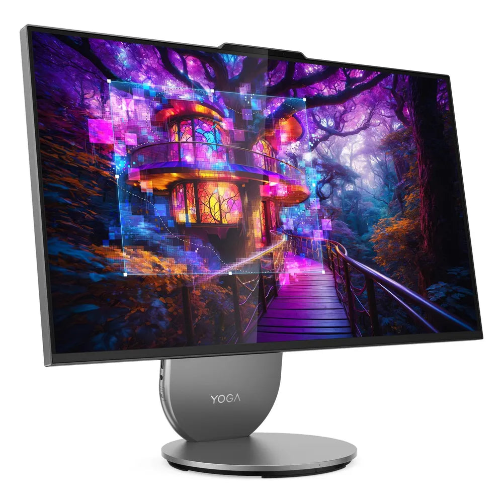 Lenovo Yoga 27IAH10 All-in-One Desktop PC, Intel Core Ultra 7 255H Processor, 16GB RAM, 1TB SSD, 27” QHD 120Hz Touch Display, Windows 11 Pro, English & Arabic Keyboard, Mouse Included, 1 Year Warranty | F0J20043AX