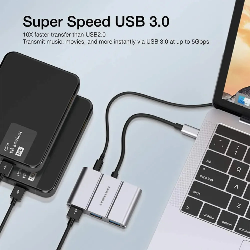 Linkcolmn-4-Port-USB-C-Hub-LC-SA03